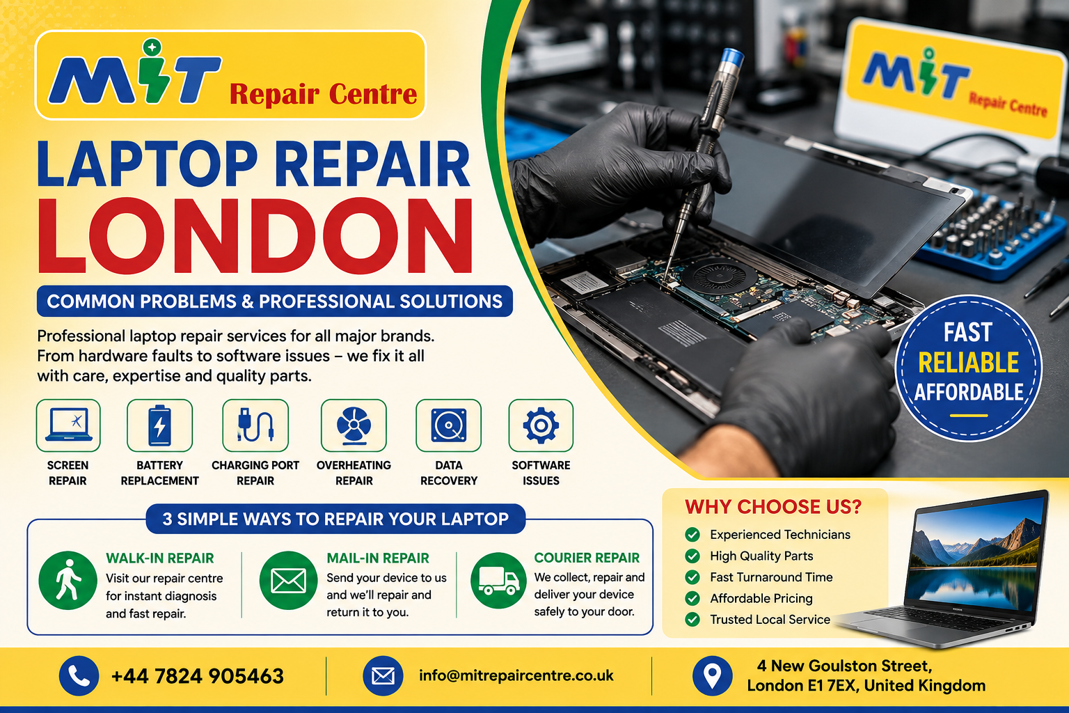 Laptop Repair London: Common Problems & Professional Solutions