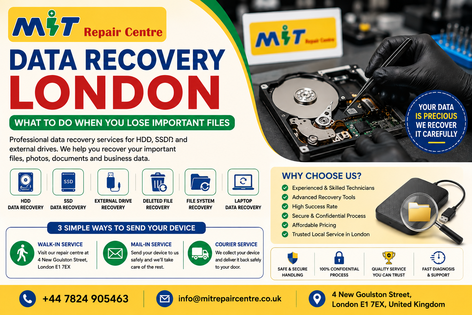 Data Recovery London: What to Do When You Lose Important Files