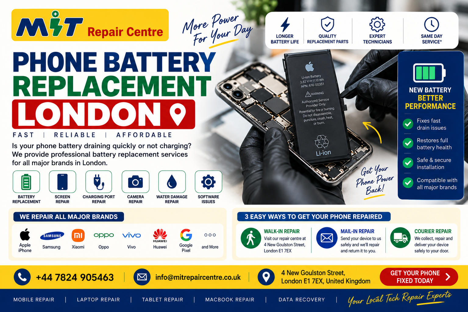 Phone Battery Replacement London: Fast & Reliable Battery Repair